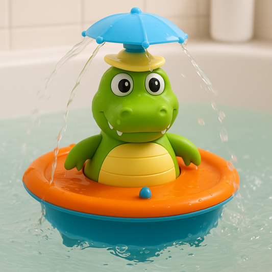 Crocodile with Water Spray